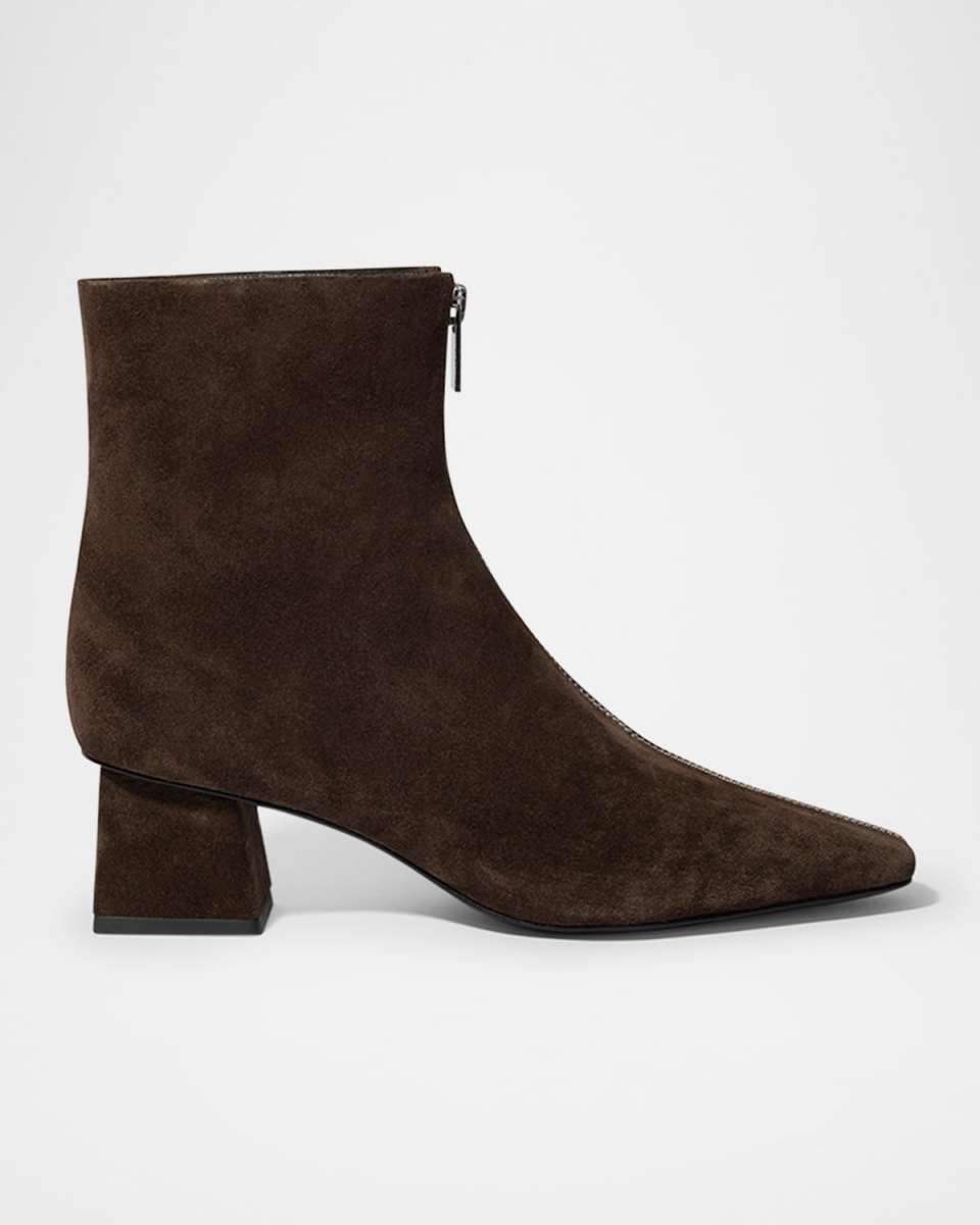 Ryder Suede Zip Ankle Booties